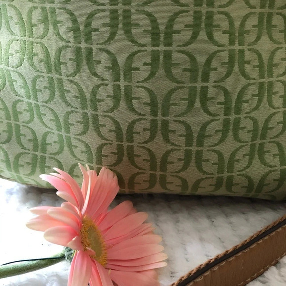 Fossil green cross  body bag canvas/leather - Picture 3 of 12